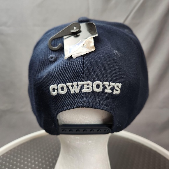 Dallas Cowboys Hat Cap Snap Back Mens One Size Blue White NFL Football Flat Brim - Picture 5 of 12